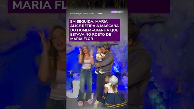 Filhas de Virginia e Zé Felipe brigam durante 'parabéns' de irmão caçula #shorts