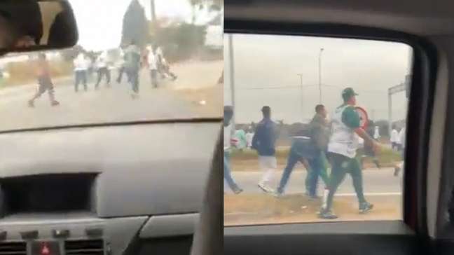 Torcidas organizadas de Palmeiras e Corinthians entram em confronto e bloqueiam Dutra