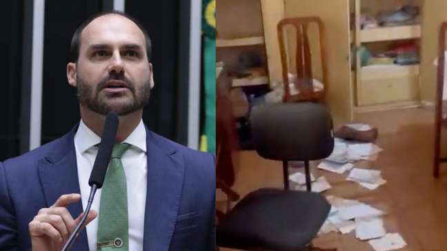 Eduardo Bolsonaro reclama de Moraes após Flávio dizer que mãe e avós foram feitos reféns no RJ