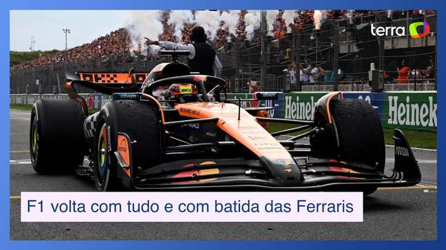F1 volta a toda com batida das Ferraris e Hadjar no pódio