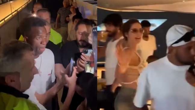 Virginia e Vini Jr. são vistos deixando iate luxuoso na Espanha