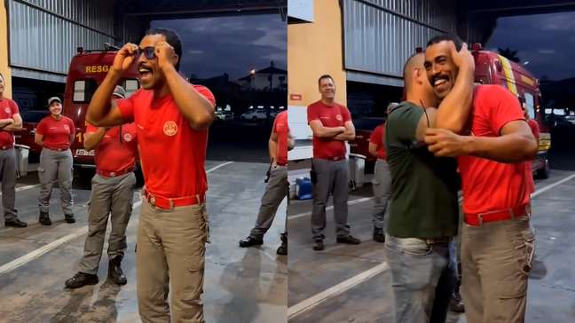 Bombeiro daltônico explode de alegria ao ver o mundo colorido pela 1ª vez com óculos especiais: ‘Até eu sou de outra cor’