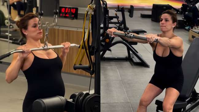 Jade Barbosa impressiona com exercícios físicos prestes a dar à luz a primeira filha: ‘Ocupada’