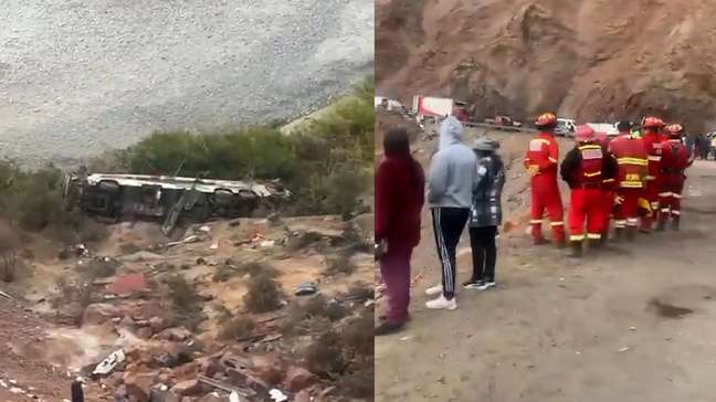Ônibus despenca de desfiladeiro no Peru e deixa mais de 30 mortos