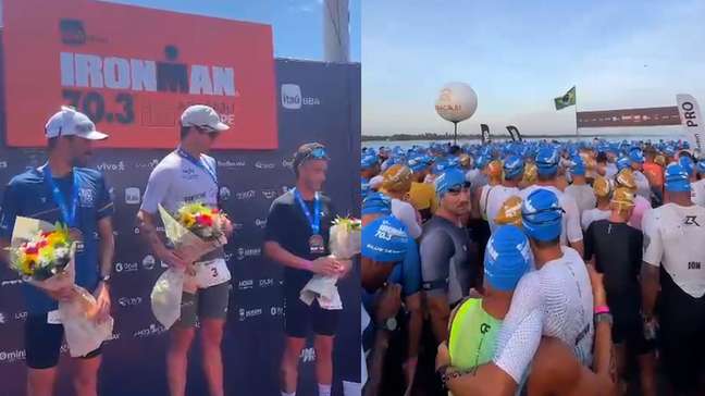 Emoção e calor extremo: veja como foi o Ironman 70.3 Aracaju neste domingo