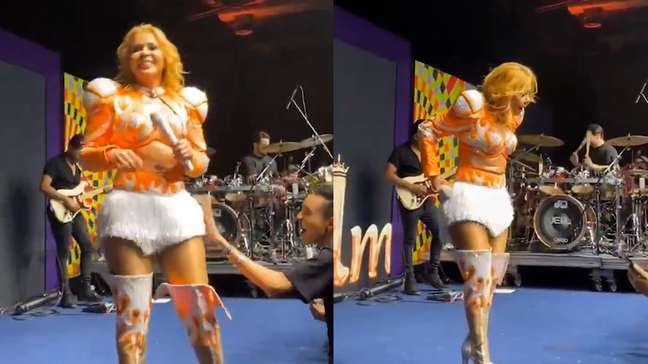 Joelma dá bronca em fã após sofrer assédio durante show