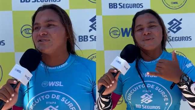 Na final de etapa da WSL, Juliana Santos se emociona ao falar da presença da avó