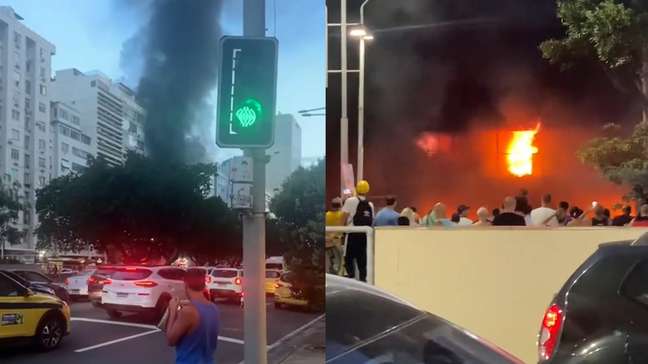 Incêndio atinge loja em Copacabana (RJ) e deixa três feridos
