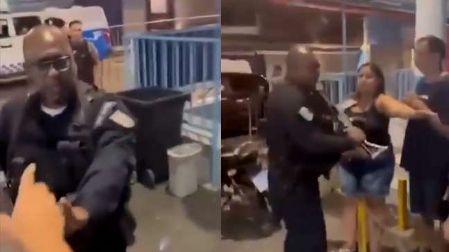 Vídeo mostra idosa sendo agredida com coronhada de fuzil por policial no Rio de Janeiro