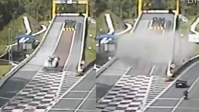  Caminhão tem pane nos freios e utiliza área de escape da BR-376, no PR