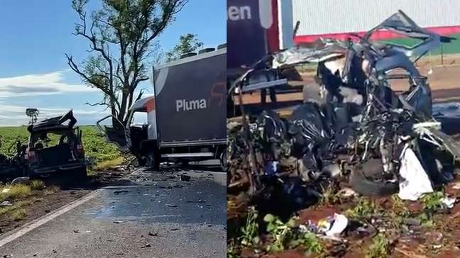 Seis pessoas da mesma família morrem em acidente entre carro e caminhão no Paraná