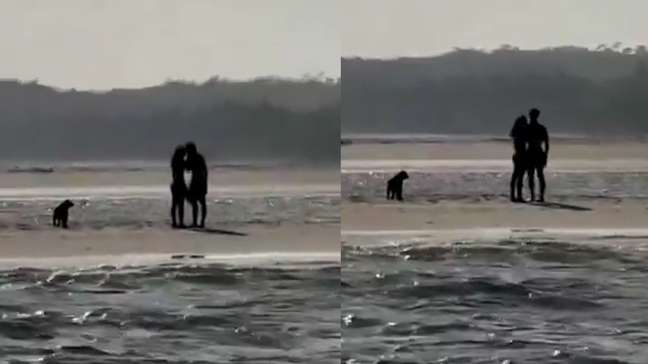 Bruna Marquezine e Shawn Mendes protagonizam beijo 'de cinema' em praia de Alagoas