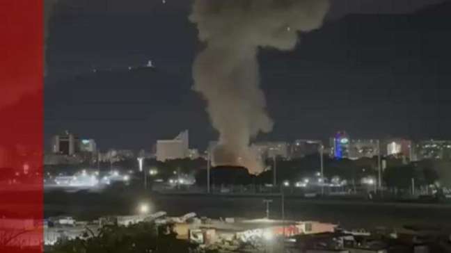 Vídeo mostra explosões em Caracas durante ataque dos EUA