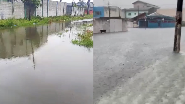 Temporal deixa ao menos 74 desabrigados e mantém alerta para alagamentos no litoral de SP