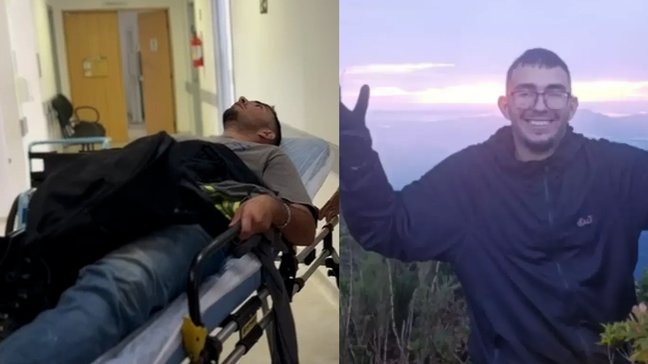 Jovem que sumiu em montanha no PR chega ao hospital após ser encontrado vivo
