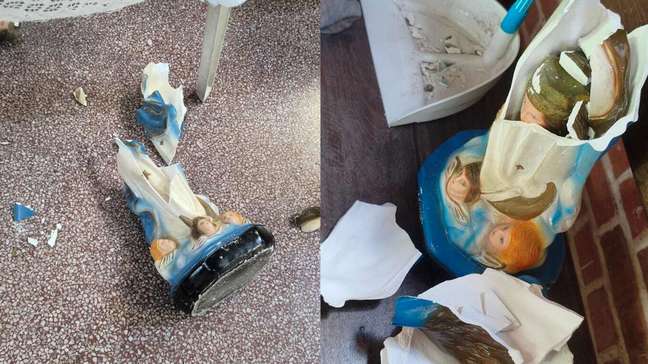  Mulher destrói imagem de Nossa Senhora dentro de igreja em Pernambuco; veja 