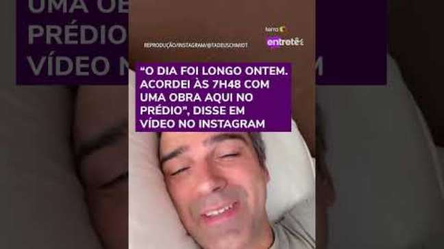 Tadeu Schmidt reclama de ter sido acordado por barulho de obra após estreia do BBB 26 #shorts