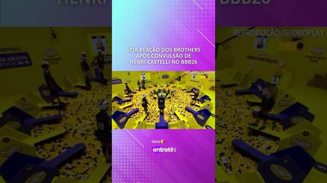 Veja reação dos brothers após convulsão de Henri Castelli no BBB26 #shorts