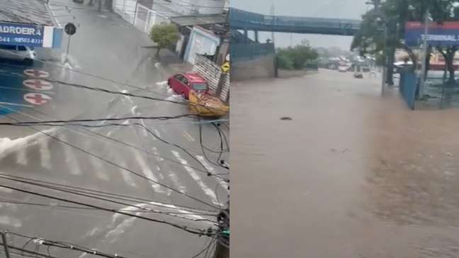 Ruas do ABC Paulista ficam alagadas após 3º dia de chuvas fortes em SP