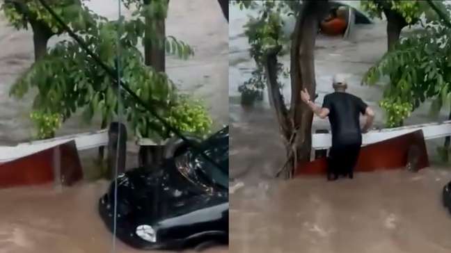 Casal de idosos desaparece após carro ser arrastado por enchente em São Paulo
