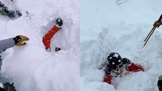 Esquiador resgata homem soterrado após avalanche nos Alpes Suíços