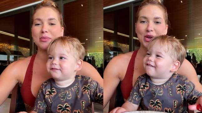 Virginia Fonseca mostra filho chamando mãe de Vini Jr. de 'vovó'