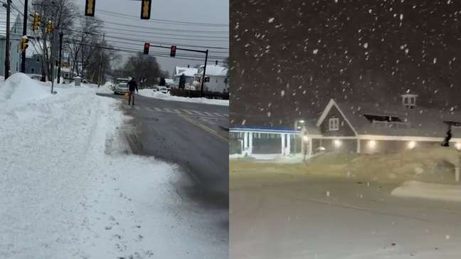 Brasileira mostra cidade de Boston coberta por neve durante nevasca histórica nos EUA