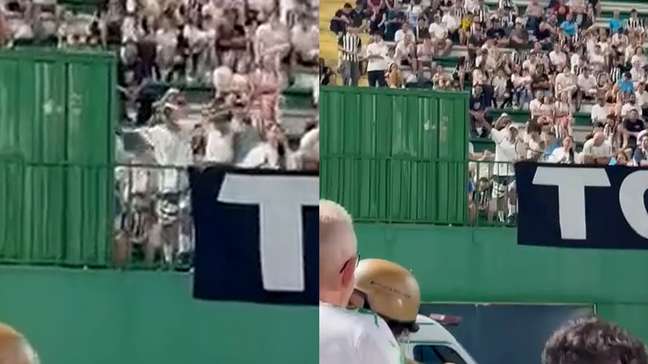 Torcedor do Santos imita avião em provocação à Chapecoense após derrota