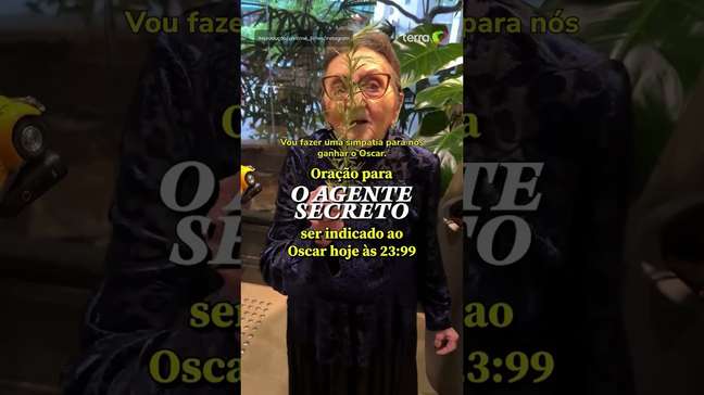 Dona Sebastiana faz 'simpatia' para 'O Agente Secreto' ser indicado ao Oscar #shorts