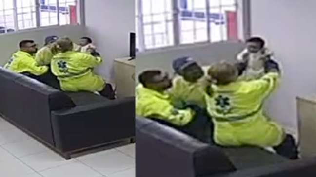 Veja momento em que socorristas salvam bebê engasgado em MG