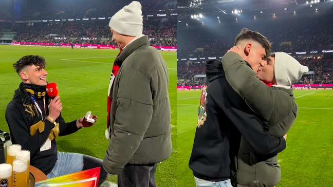 Árbitro emociona ao pedir namorado em casamento antes de jogo do Campeonato Alemão