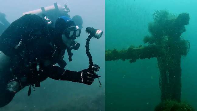 Mergulhadores identificam navio naufragado durante 2ª Guerra Mundial no litoral paulista