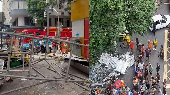 Queda de estrutura mata ambulante e deixa outras duas pessoas feridas em Copacabana