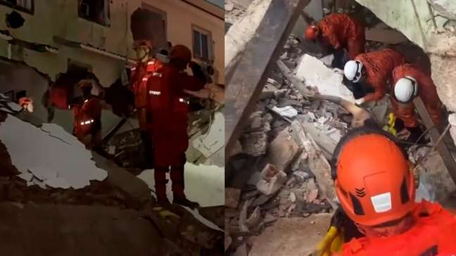 Bombeiros resgatam quatro pessoas com vida após desabamento de prédio no RJ