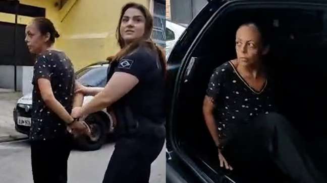 Vídeo mostra momento em que avó é presa acusada de 'vender' as netas menores de idade