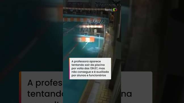 Vídeo mostra socorro a mulher que morreu após aula de natação em academia de SP #shorts