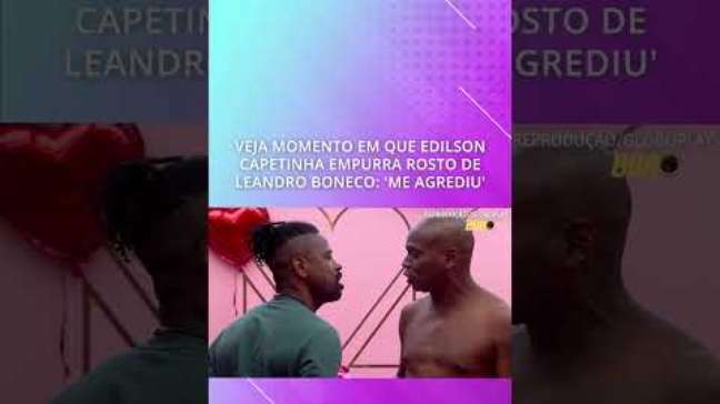 Veja o momento em que Edílson Capetinha empurra rosto de Leandro Boneco: 'Me agrediu' #shorts