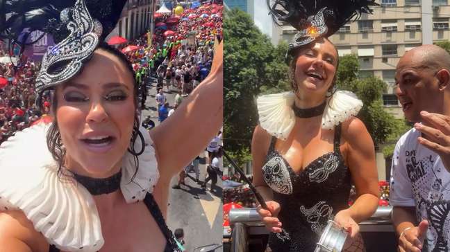 Paolla Oliveira esbanja samba no pé ao participar do Cordão da Bola Preta, no Rio