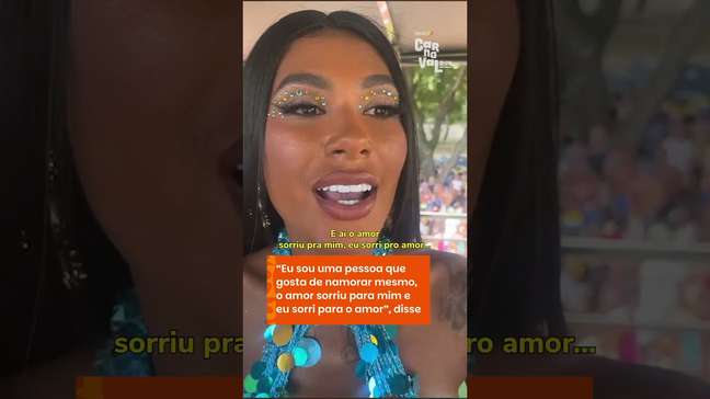 'O amor sorriu para mim', diz Pocah sobre iniciar namoro no primeiro dia de carnaval #shorts