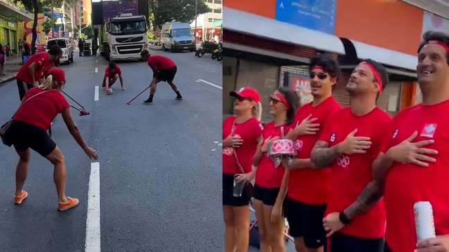 ‘Brasil é o país do Curling’: foliões entram no clima dos Jogos de Inverno com fantasia elaborada no carnaval