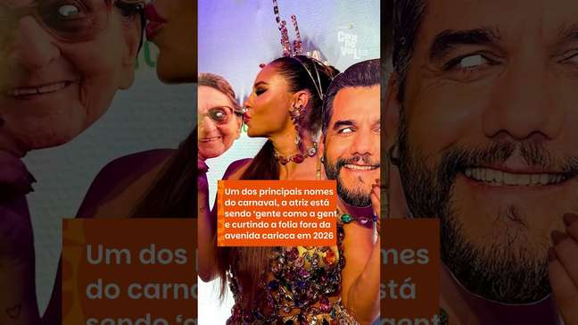 Sem desfilar neste ano, Paolla Oliveira mostra como aproveitou o 1º dia na Sapucaí #shorts