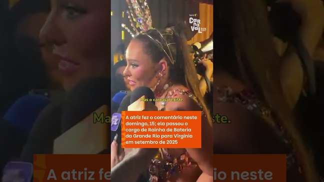 Paolla Oliveira fala sobre não ser mais Rainha de Bateria: 'Carinho gigante por esse posto' #shorts