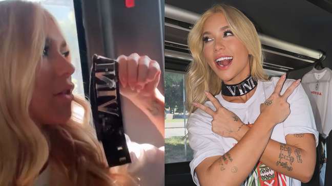 Virginia fica surpresa com reação de sua equipe ao usar coleira com nome de Vini Jr: 'Está amando'