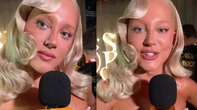 Grávida, Malu Borges curte carnaval na Sapucaí e fala sobre diferencial de seu conteúdo