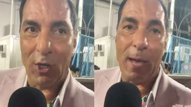 Na Sapucaí, Edmundo relembra passado de curtição durante a carreira: ‘Fiz muita merd*’