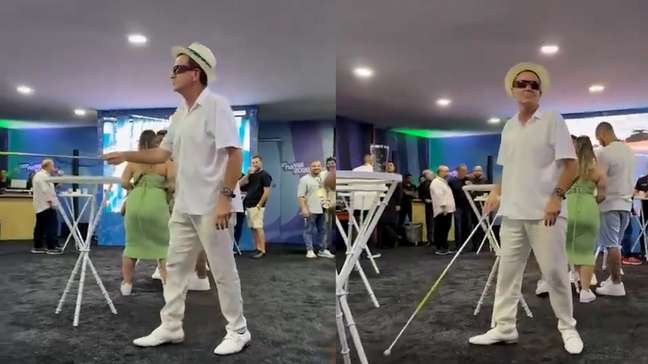 Eduardo Paes é flagrado imitando pessoas com deficiência visual em camarote na Sapucaí