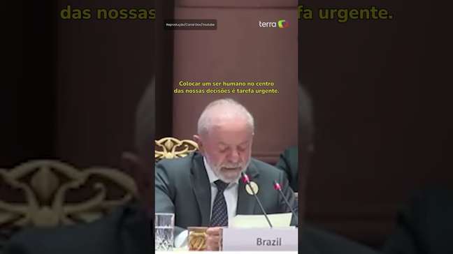 Na Índia, Lula fala em 'dominação' de empresas de IA e pede que 'ser humano seja centro' #shorts