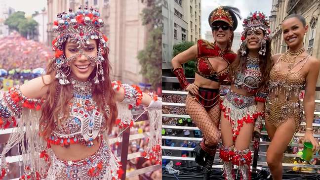 Anitta arrasta foliões e reúne famosos em megabloco no centro do Rio de Janeiro