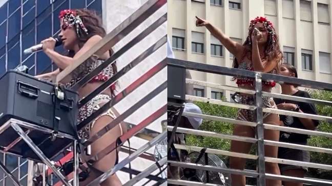 Anitta para trio e denuncia roubo de celular em bloco do Rio: ‘Estou seguindo vocês’