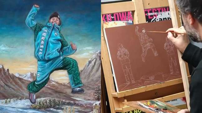 Eleita a mais bonita dos Jogos Inverno, foto do pódio de Lucas Braathen vira pintura renascentista